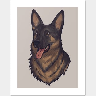 German Shepherd Posters and Art